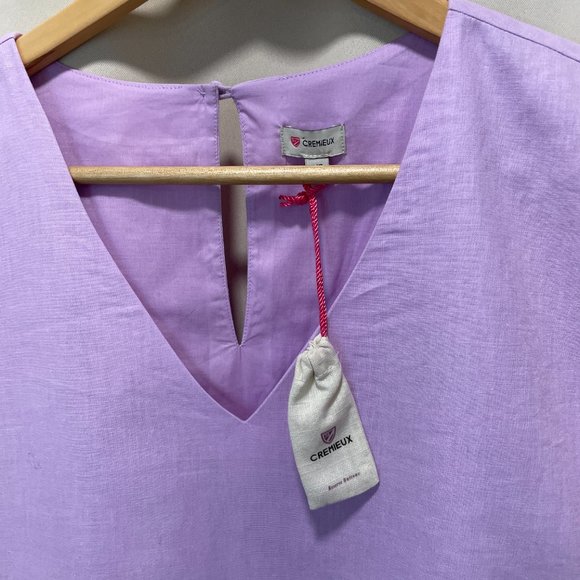 NWT Cremieux Linen Mini Dress - Lilac, XS - Picture 5 of 11